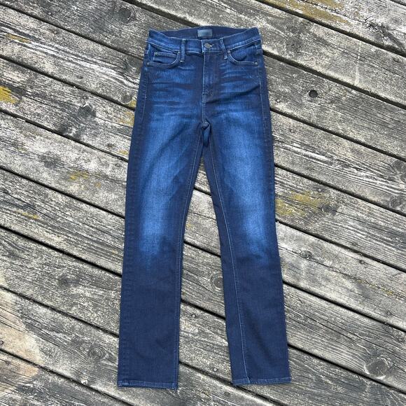 Mother Mid Rise Dazzler Ankle Jeans 25 Now or Never Dark Wash Skinny Denim EUC - Picture 1 of 7